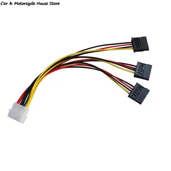 4 pin IDE Molex) 3-Serial ATA-SATA Power Splitter pikendusjuhe Pistikud