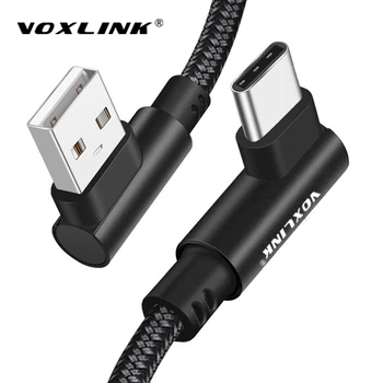 VOXLINK USB-Tüüp C-90 Kraadi Kiire Laadimine usb-c cable Type-c data Juhe, Laadija usb-c Samsung S8 S9 Lisa 9 8 Xiaomi mi8 mi6
