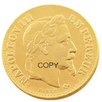 Prantsusmaa 1861B 1866B 1867B 1868B Napoleon III 10 Franki kullatud Koopia Kaunista Mündi