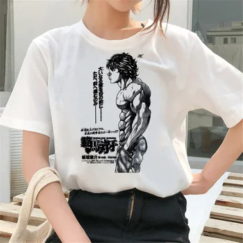 baki riided tshirt mees jaapani print graphic y2k grunge tshirt t-särk streetwear anime