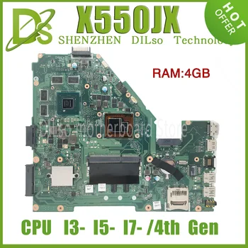 KEFU X550JX Sülearvuti Emaplaadi ASUS X550JX X550JF X550JD X550JK X550J I5/I7-4. 4GB RAM GT950M GT940M Sülearvuti Emaplaadi