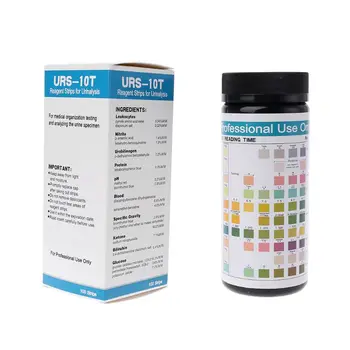 100 Ribad URS-10T Uriinianalüüsi Reaktiivi Ribadeks 10 Parameetrid Uriini Test Strip Leukotsüütides, Nitrit, urobilinogeeni sisalduse, Valgusisaldus, pH,