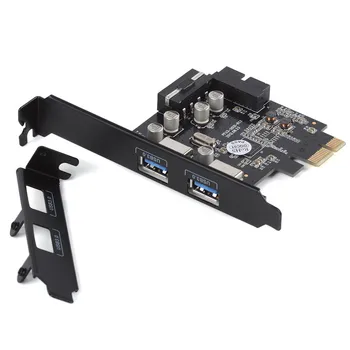 PCIE, ET 2-Port USB 3.0 PCI-e Sise-20Pin Adapter PCI Express 5.0 Gbps 19Pin FL1100 kiibistik toetab WIN10 WIN8 MAC OS