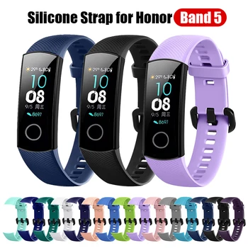 Silikoonist Rihm Jaoks Huawei Honor Band 5 Käevõru Värviga band5 honor5 Watchbands Wristbands Asendamine Ansamblid