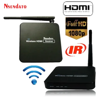Nsendato 1080P 100M HD H. 264 Traadita Extender koos IR remote 5.8 GHz WIFI HDMI Video Saatja, Saatja-Vastuvõtjad, Kuni 100m