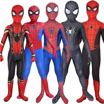Uus Miili Morales Kodust Kaugel Cosplay Kostüüm Zentai Spider Kostüüm Superkangelane Bodysuit Spandex Sobiks Lastele Kohandatud Valmistatud