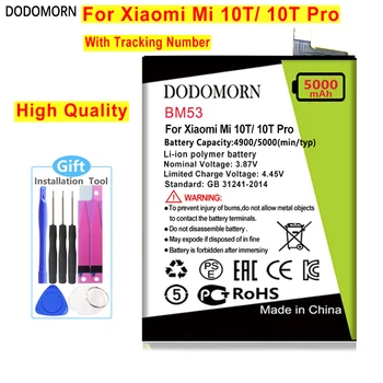DODOMORN BM53 Aku Xiaomi Mi 10T/ 10T Pro /Mi10T 5G Telefon Kõrge Kvaliteet+Tracking Number