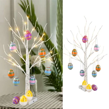 60cm Lihavõtted Decor LED Kask Hele Puu Lihavõtted Munad Rippuvad Kaunistused Puu Happy Easter Kaunistused Koju Tabel Lihavõtted kingitus