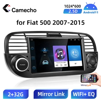 Camecho Auto Raadio Android 10 CarPlayer FIAT 500 Raadio Mms Auto GPS navigatsiooni EQ Canbus DVD-Mängija Autoaudio Stereo