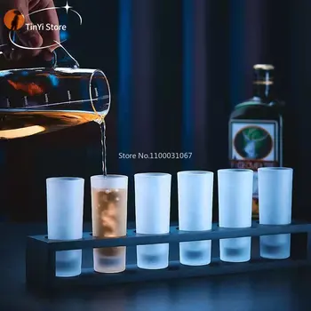 6TK Creative hea tuju, Valge Veini Klaase, Juues Kruus Crystal Cup Shot Karastatud Klaas Tass Paksu Põhjaga Likööri Whisky