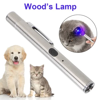 365 UV Veterinaar-woodi Lampi Pet Seen Avastamise Veekindel Taskulamp Nahka Ultraviolettkiirguse Kass Sambla Tinea Hele Must Peegel