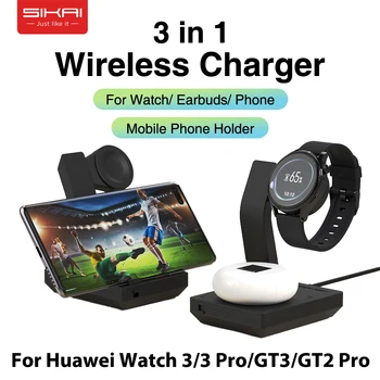 3 in1 Kiire Juhtmeta Laadija Telefoni Seista 15W Jaoks Huawei Vaata 3 3 Pro smart watch USB type c laadimisdoki jaoks Huawei GT2 Pro GT3