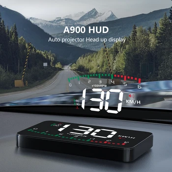 A900 Auto Hud Ekraan Auto Projektor Häire EOBD OBD2 Head Up Display Kiiruse juhatuse Esiklaas Projektor GPS hud Kõik Auto