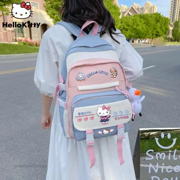 Sanrio Hello Kitty Koolikott Y2k Tüdruk Korea Stiilis Mood Seljakotid Õpilane Luksuslik Disain Seljakott Suure Mahutavusega Õlakott