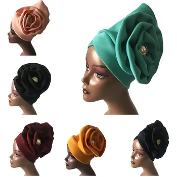 Suur Lill Turban Kapoti Naiste Kive Moslemi Naine Headscarf Müts Daamid Juht Wrapid Valmis Kanda Hijab ühise Põllumajanduspoliitika 6 Tk/pakk