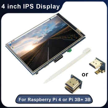 4 Tolline Vaarika Pi 4 Puutetundlik LCD HDMI-ühilduvate Ekraan 800*480 IPS Touchscreen jaoks Vaarika Pi-4 Mudel B Pi 3 B Pluss