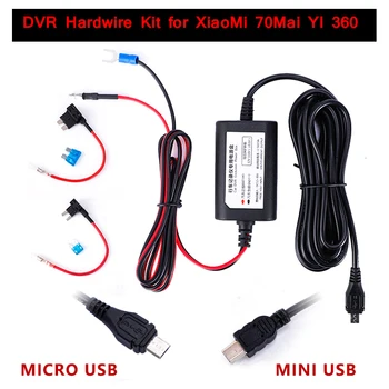 Mini Micro-USB-Auto Kriips Kaamera Laadija Adapter Cam Kõva Traadi DVR Hardwire Komplekt XiaoMi 70Mai YI 360 3.2 m 12v-24v 5v 2.5 A