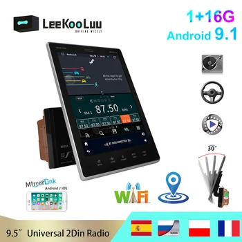 LeeKooLuu auto intelligentne süsteem android 2 Din Auto raadio GPS Multimeedia Mängija, 2Din Autoradio 9.5