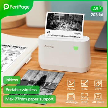 PeriPage Kaasaskantav Termilise Bluetooth Printer A9 203dpi Termilise Pilt, Foto Arve Mini Wireless Printer, Android ja IOS