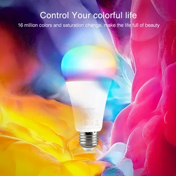 Miboxer 12W RGB+CCT LED Pirn (Zigbee 3.0) FUT105Z E27 Reguleeritav Temperatuur Lamp 160,000 Värvid Hääl App Kontrolli Muusika Rütmis